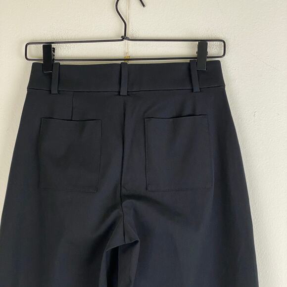 NWT J. Crew Sydney Pants Size 0P Black Wide Cropped Petite Stretch BF405 - Picture 11 of 16